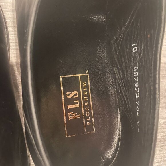 Men's Florsheim Black Leather Loafers (Sz 10) - Picture 5 of 6